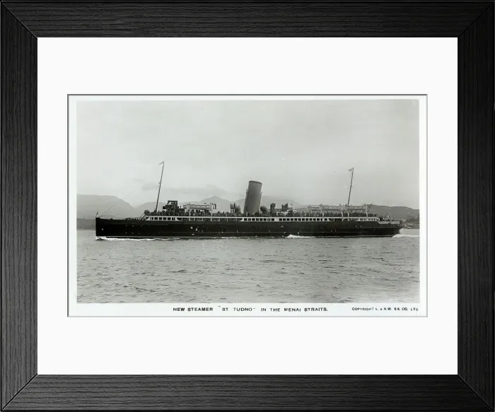 Framed Print : Steamship TS St Tudno of The LNWSC Framed Print : Steamship TS St Tudno of The LNWSC