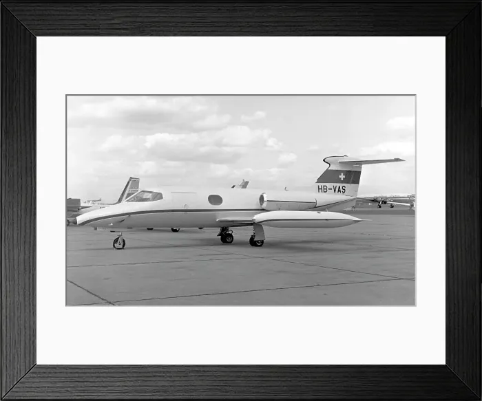 Framed Print : Gates Learjet 24 HB-VAS Framed Print : Gates Learjet 24 HB-VAS