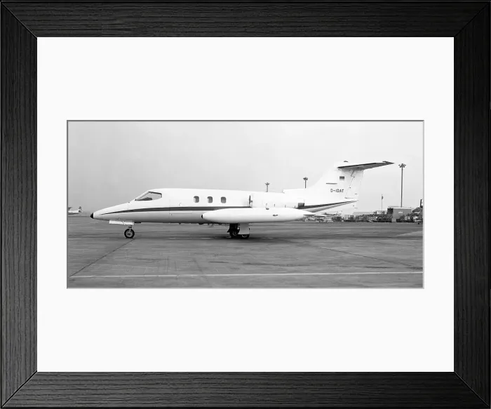 Framed Print : Gates Learjet 24D D-IDAT Framed Print : Gates Learjet 24D D-IDAT