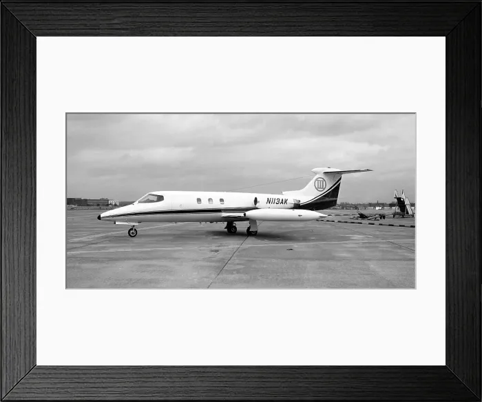 Framed Print : Gates Learjet 25 N113AK Framed Print : Gates Learjet 25 N113AK