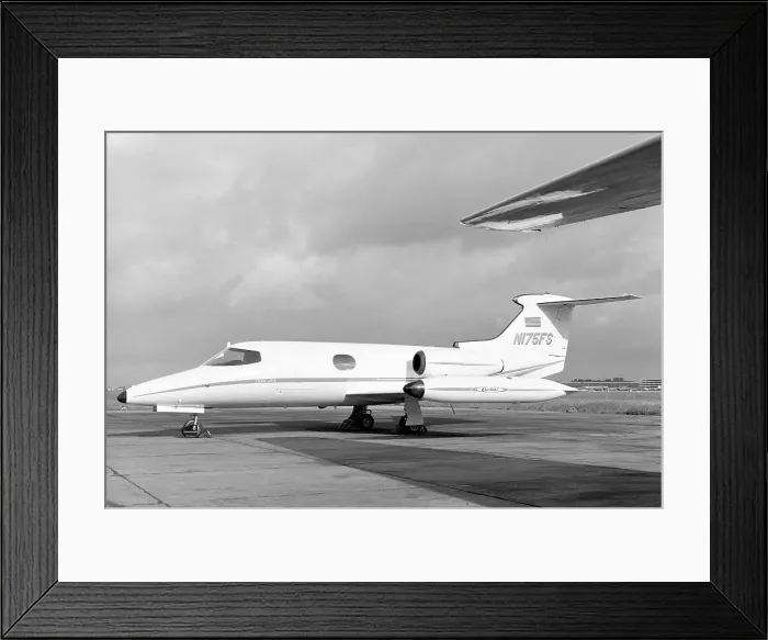 Framed Print : Gates Learjet 24A N175FS