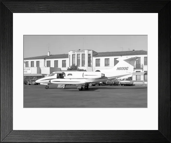 Framed Print : Gates Learjet 23 N600G Framed Print : Gates Learjet 23 N600G