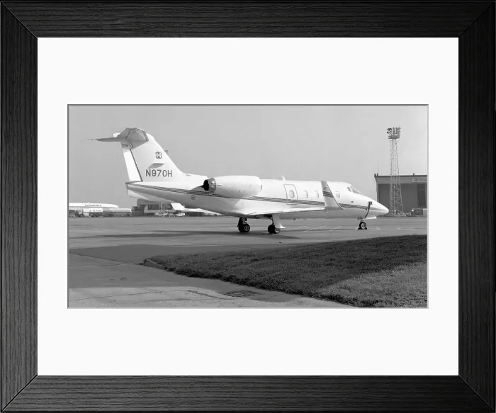 Framed Print : Learjet 55 N970H Framed Print : Learjet 55 N970H