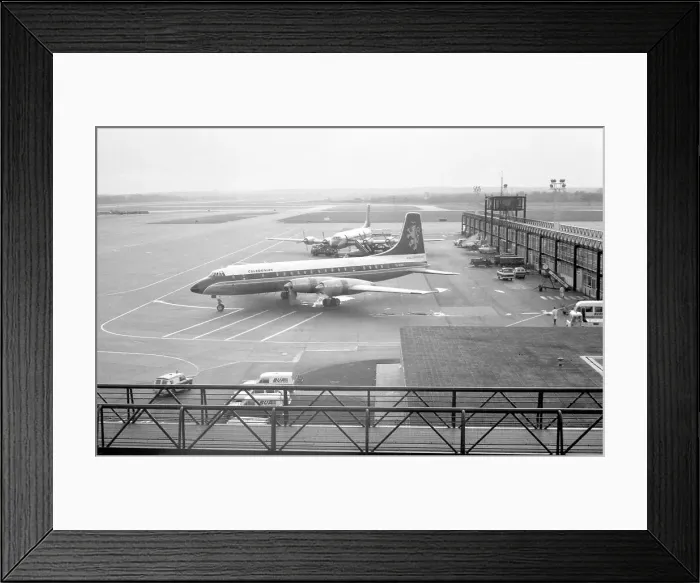 Framed Print : Bristol Britannia 301 G-AOVJ Framed Print : Bristol Britannia 301 G-AOVJ