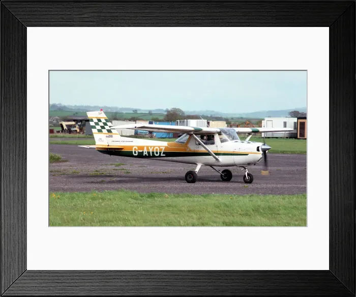 Framed Print : Reims-Cessna FA150L Aerobat G-AYOZ Framed Print : Reims-Cessna FA150L Aerobat G-AYOZ