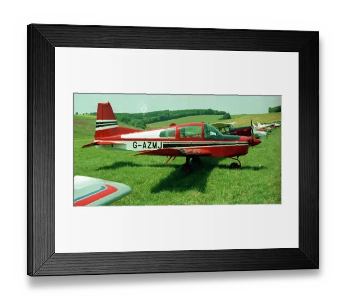 Framed Print : Grumman American AA-5 Traveller G-AZMJ Framed Print : Grumman American AA-5 Traveller G-AZMJ