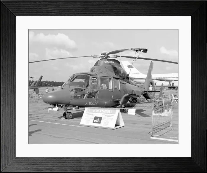 Framed Print : Aerospatiale SA365M Dauphin 2 F-WZJV Framed Print : Aerospatiale SA365M Dauphin 2 F-WZJV