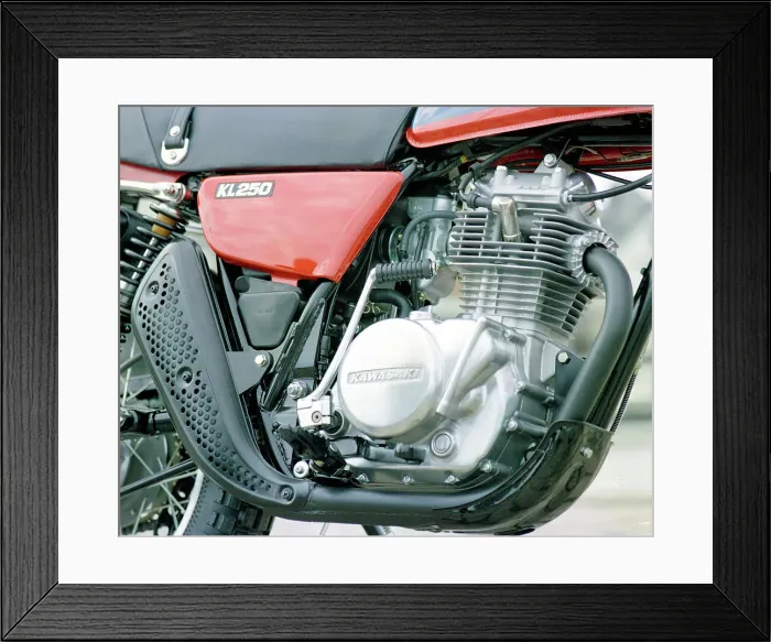 Framed Print : Kawasaki KL 250 motorbike Framed Print : Kawasaki KL 250 motorbike