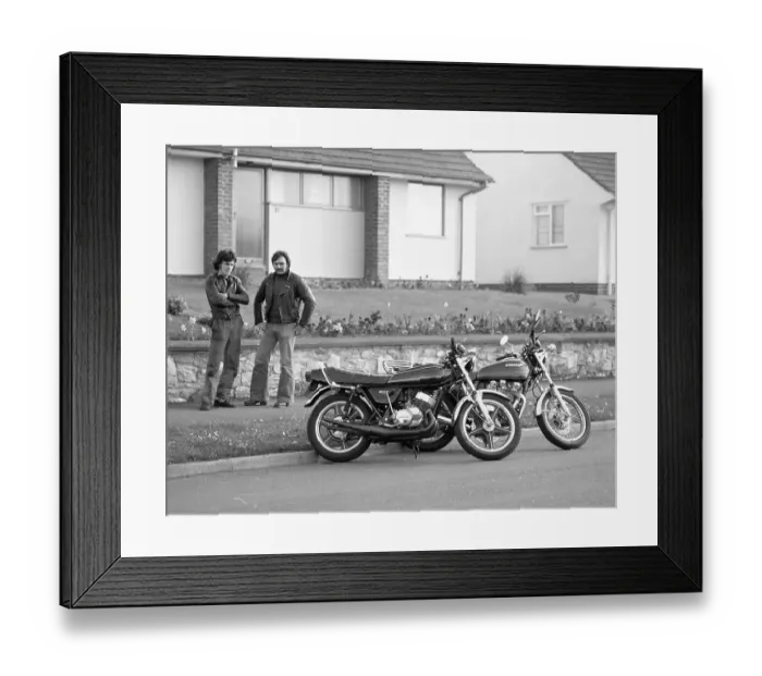 Framed Print : Kawasaki 500 and Z 650 motorbike Framed Print : Kawasaki 500 and Z 650 motorbike