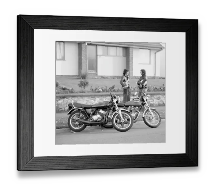 Framed Print : Kawasaki 500 and Z 650 motorbike Framed Print : Kawasaki 500 and Z 650 motorbike