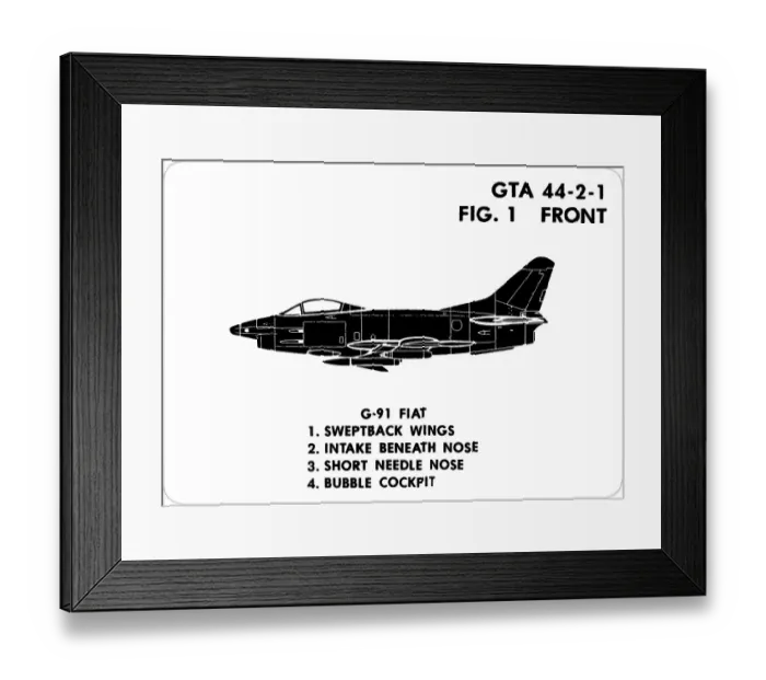 Framed Print : 1 G-91 Fiat Framed Print : 1 G-91 Fiat