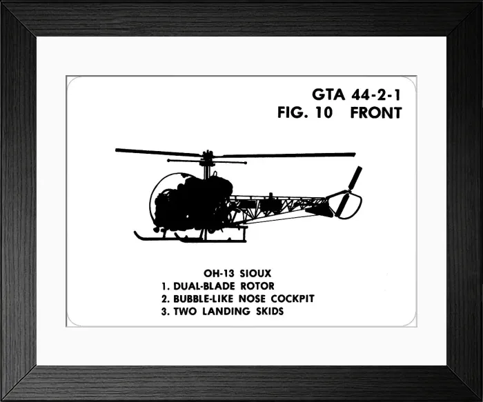 Framed Print : 10 OH-13 Sioux Framed Print : 10 OH-13 Sioux