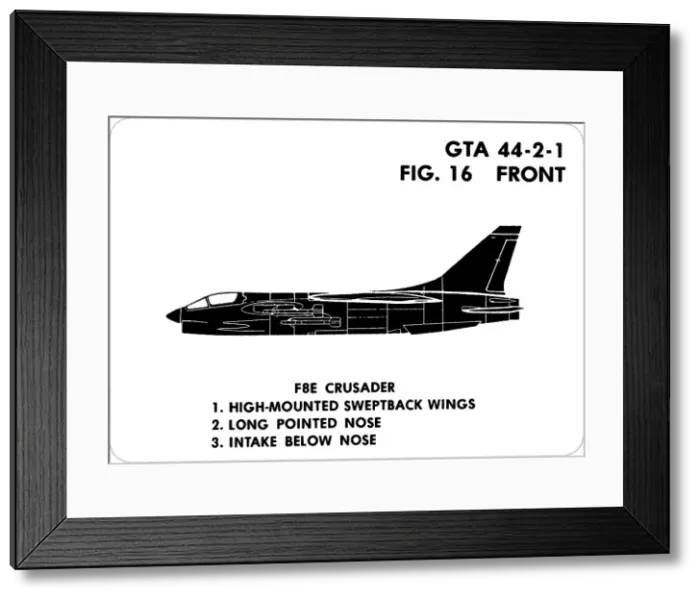 Framed Print : 16 F8E Crusader Framed Print : 16 F8E Crusader