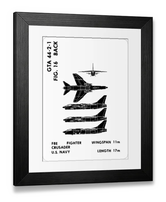 Framed Print : 16 a F8E Crusader Framed Print : 16 a F8E Crusader