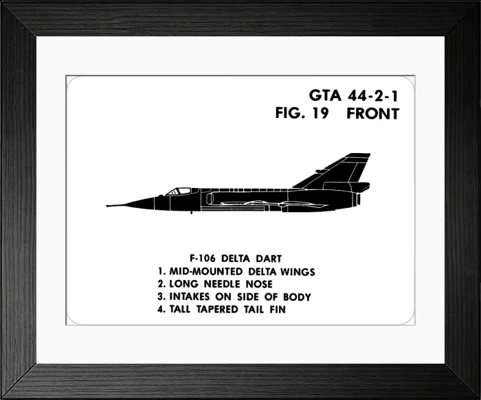 Framed Print : 19 F-106 Delta Dart Framed Print : 19 F-106 Delta Dart