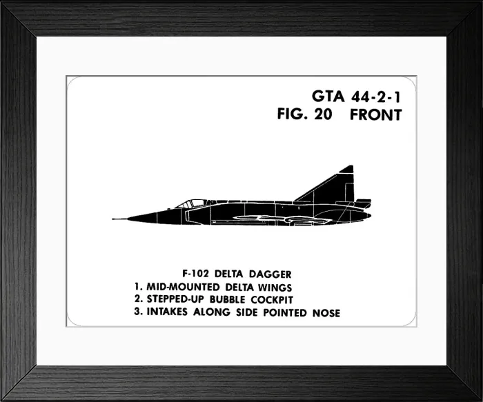 Framed Print : 20 F-102 Delta Dagger Framed Print : 20 F-102 Delta Dagger