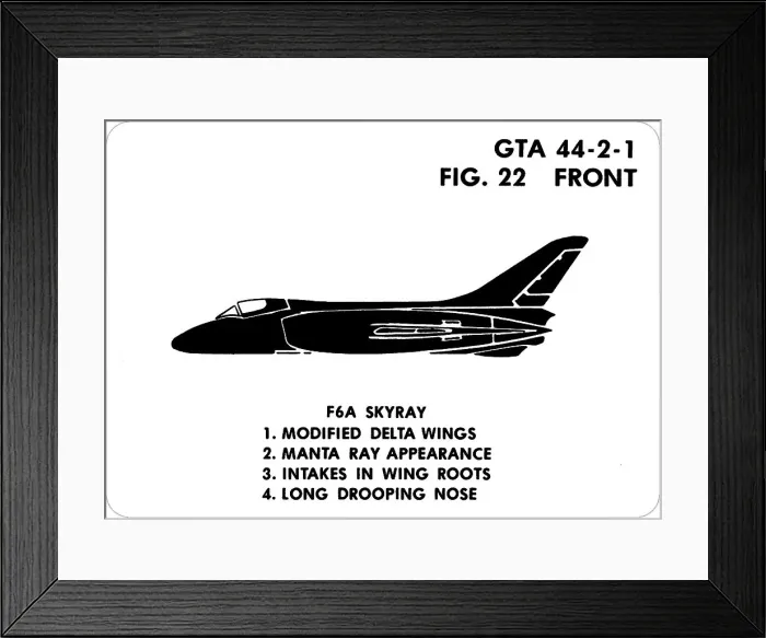 Framed Print : 22 F6A Skyray Framed Print : 22 F6A Skyray