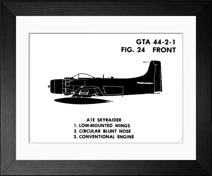 Framed Print : 24 A1E Skyraider Framed Print : 24 A1E Skyraider
