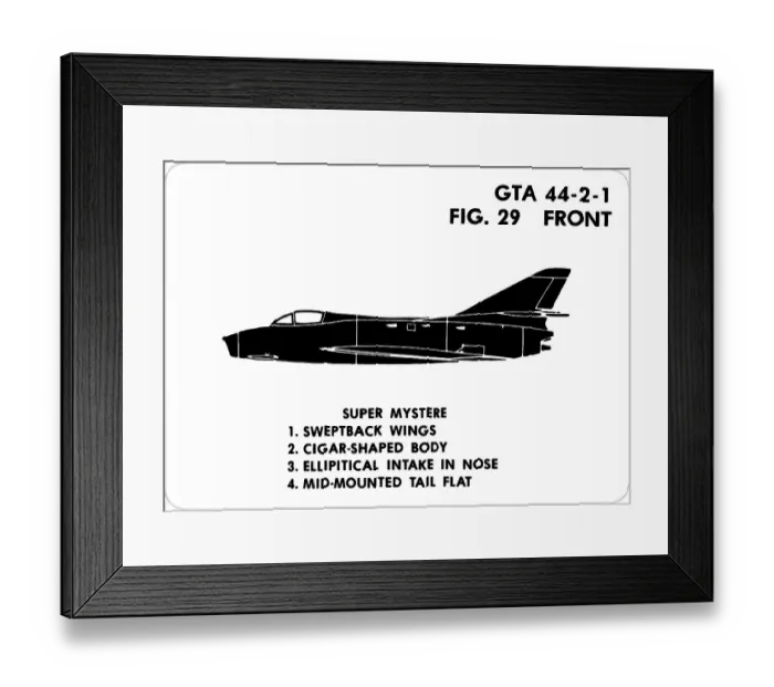Framed Print : 29 Super Mystere Framed Print : 29 Super Mystere