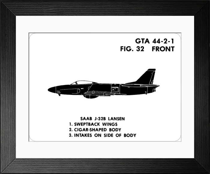 Framed Print : 32 SAAB J32B Lansen Framed Print : 32 SAAB J32B Lansen