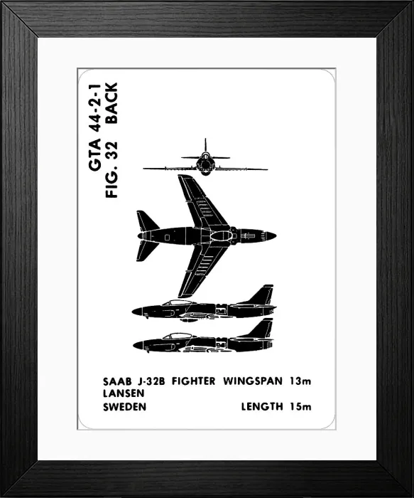 Framed Print : 32 a SAAB J32B Lansen Framed Print : 32 a SAAB J32B Lansen
