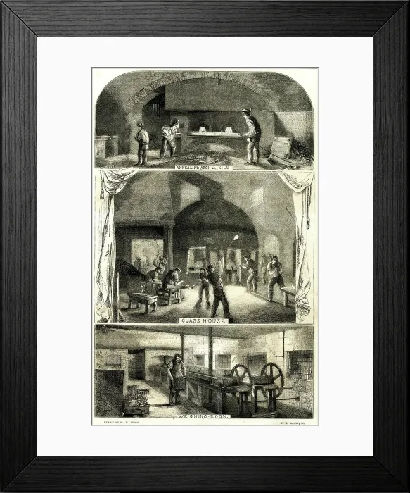 Framed Print : Apsley Pellatt Glass Manufacture, London Framed Print : Apsley Pellatt Glass Manufacture, London