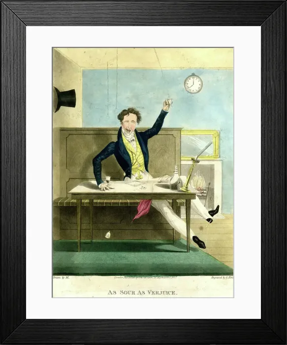 Framed Print : Cartoon, As Sour as Verjuice Framed Print : Cartoon, As Sour as Verjuice