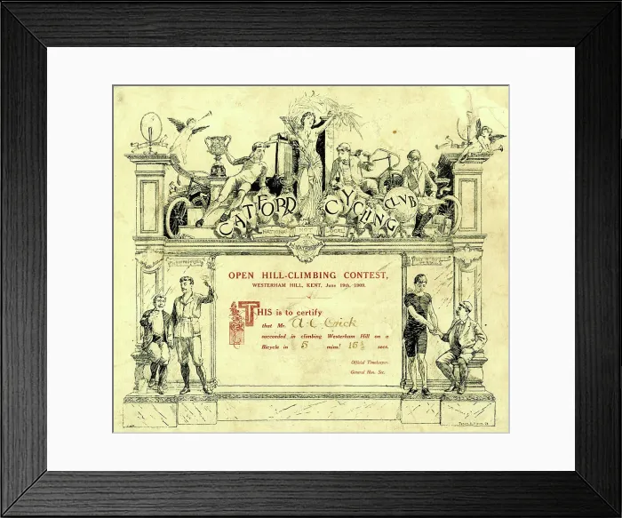 Framed Print : Catford Cycling Club, Hill Climbing Contest Framed Print : Catford Cycling Club, Hill Climbing Contest