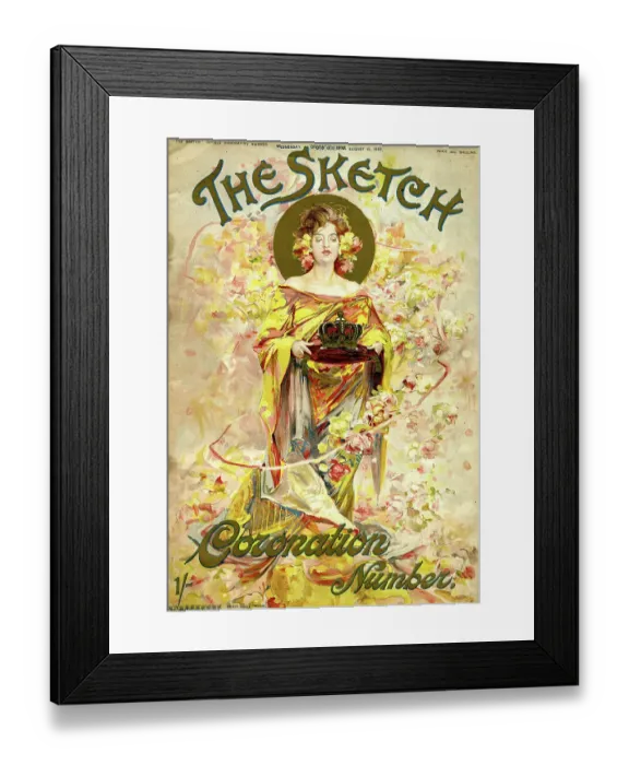 Framed Print : Cover, The Sketch, King Edward VII Coronation Number Framed Print : Cover, The Sketch, King Edward VII Coronation Number