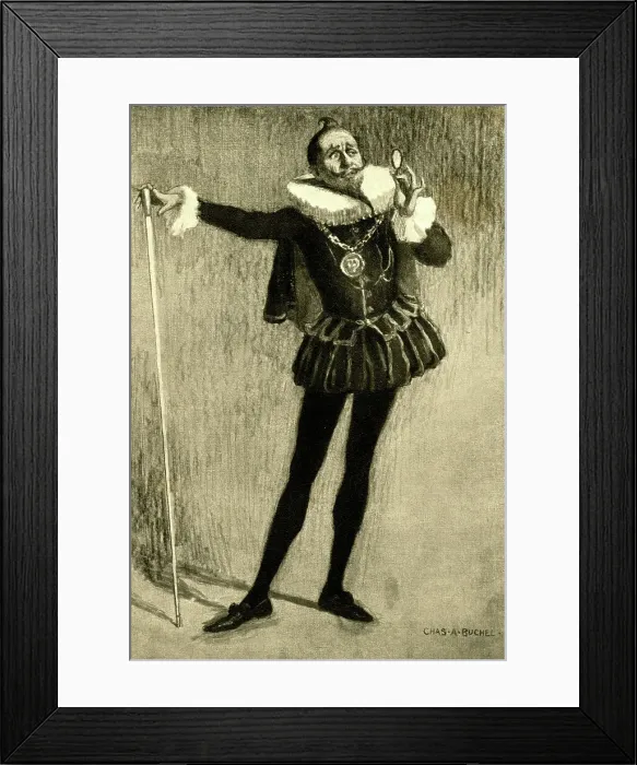 Framed Print : Herbert Beerbohm Tree, actor, as Malvolio Framed Print : Herbert Beerbohm Tree, actor, as Malvolio