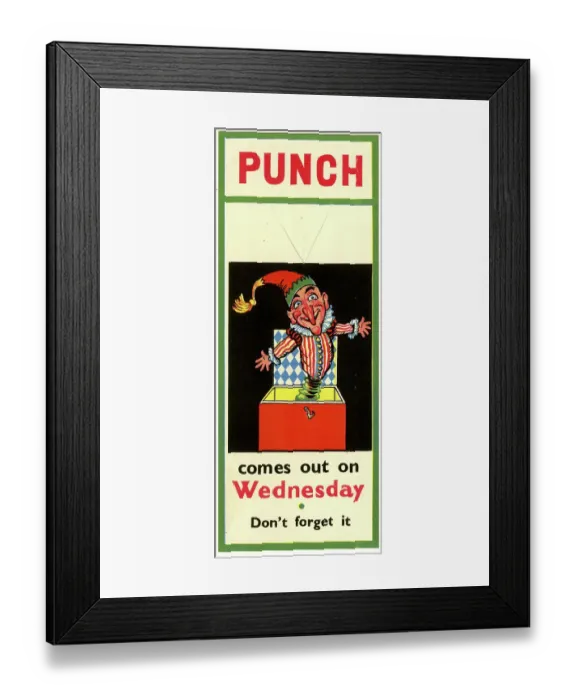 Framed Print : Punch magazine, advertising bookmark Framed Print : Punch magazine, advertising bookmark