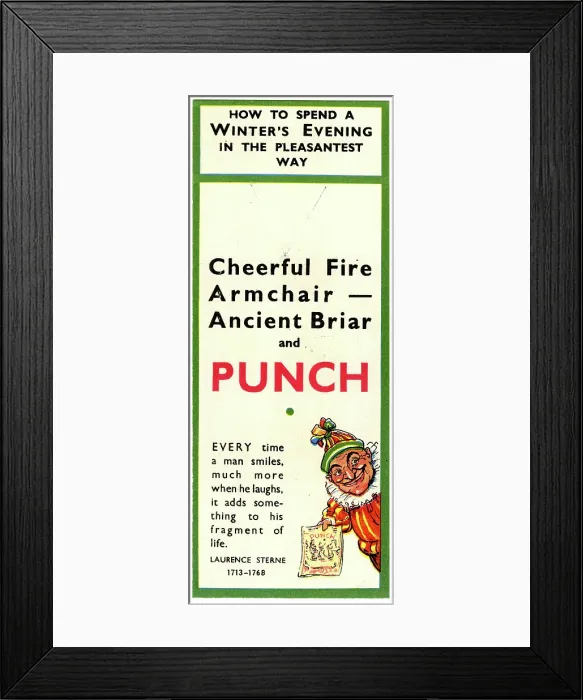 Framed Print : Punch magazine, advertising bookmark Framed Print : Punch magazine, advertising bookmark