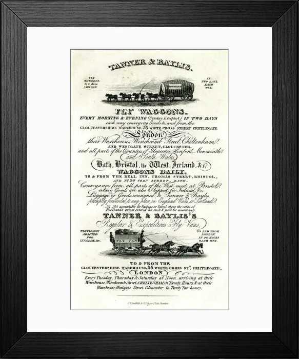 Framed Print : Advert, Tanner & Baylis, Cheltenham Framed Print : Advert, Tanner & Baylis, Cheltenham