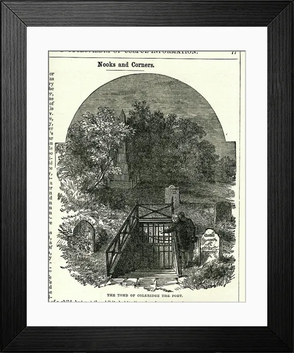 Framed Print : Tomb of Samuel Taylor Coleridge, Old Highgate Chapel Framed Print : Tomb of Samuel Taylor Coleridge, Old Highgate Chapel