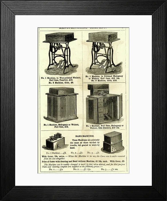 Framed Print : Advert, Wheeler & Wilson's Sewing Machines Framed Print : Advert, Wheeler & Wilson's Sewing Machines