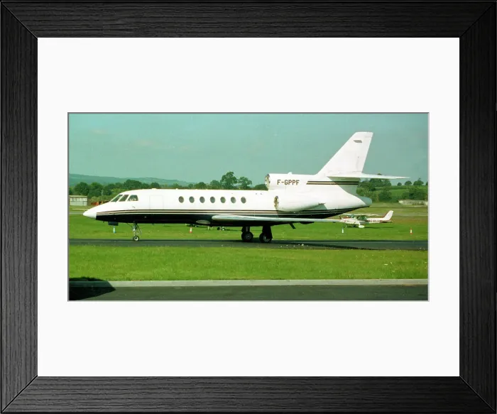 Framed Print : Dassault Falcon 50 F-GPPF Framed Print : Dassault Falcon 50 F-GPPF