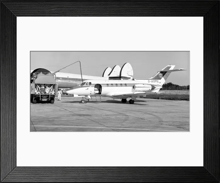 Framed Print : Hawker Siddeley HS. 125 series F3B-RA G-AXPU Framed Print : Hawker Siddeley HS. 125 series F3B-RA G-AXPU