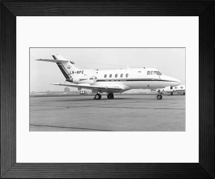 Framed Print : Hawker Siddeley HS-125 Series 1A LN-NPE Framed Print : Hawker Siddeley HS-125 Series 1A LN-NPE
