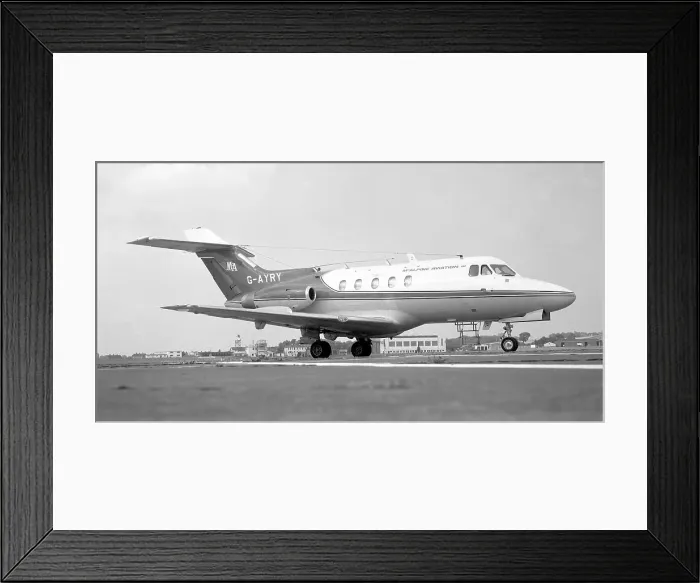 Framed Print : Hawker Siddeley HS-125 Series 1B-522 G-AYRY Framed Print : Hawker Siddeley HS-125 Series 1B-522 G-AYRY
