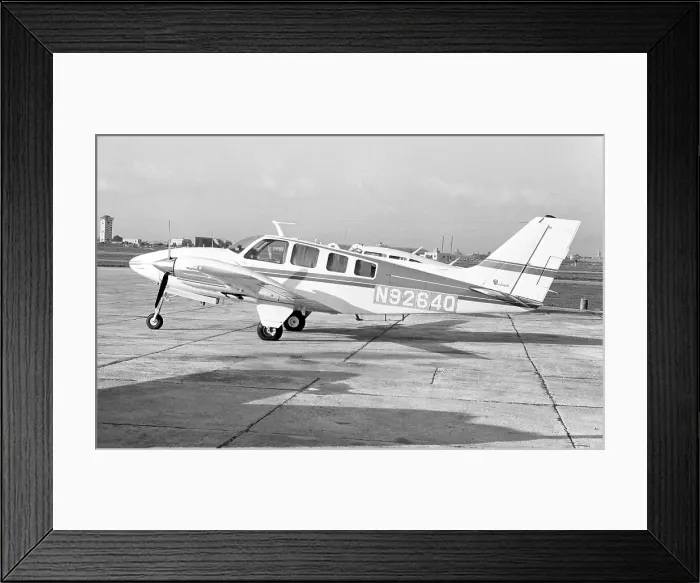 Framed Print : Beechcraft Baron N9264Q Framed Print : Beechcraft Baron N9264Q