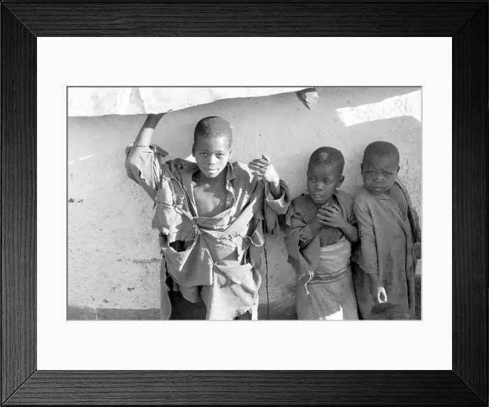 Framed Print : Zulu village: with villagers Framed Print : Zulu village: with villagers