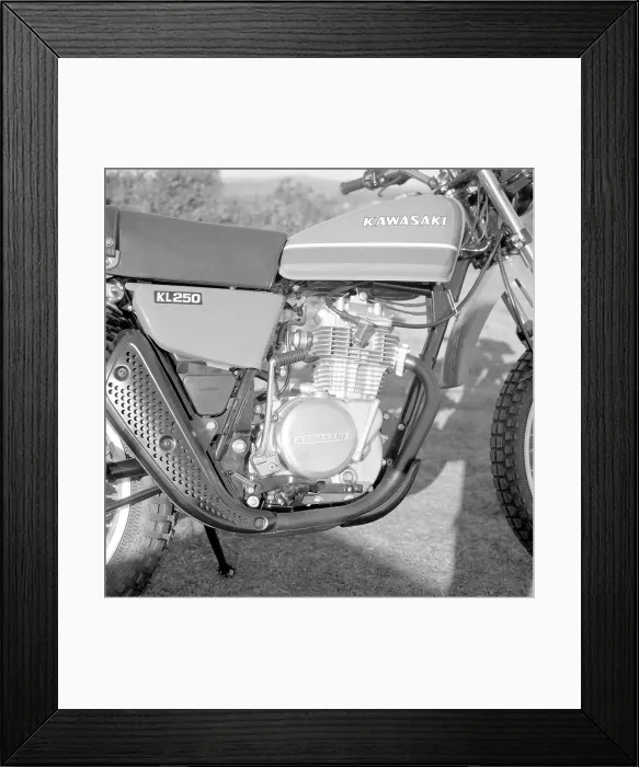 Framed Print : Kawasaki KL 250 motorbike Framed Print : Kawasaki KL 250 motorbike