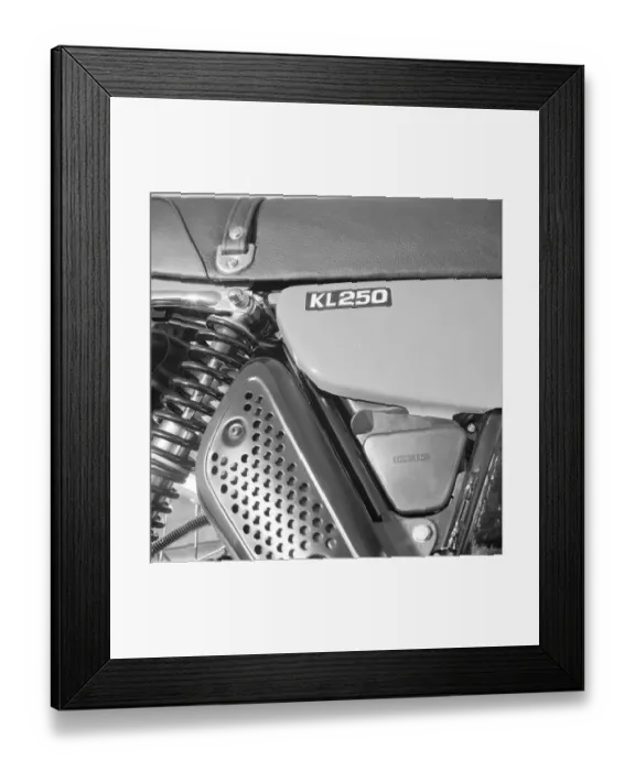 Framed Print : Kawasaki KL 250 motorbike