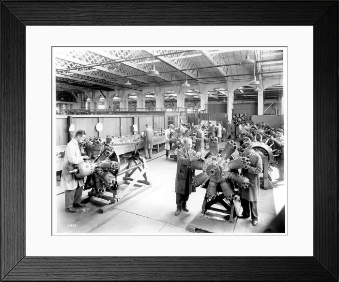 Framed Print : Bristol Jupiter, initial assembly workshop Framed Print : Bristol Jupiter, initial assembly workshop