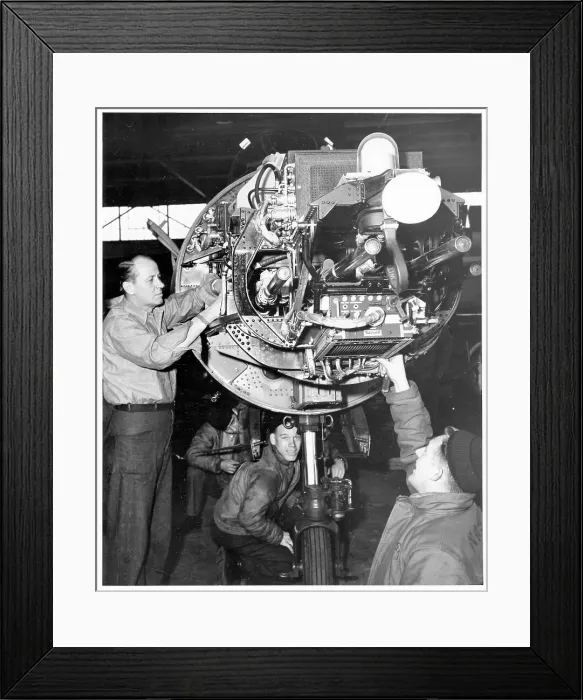 Framed Print : United States Navy Reserve trainees working on a Grumman F9F Framed Print : United States Navy Reserve trainees working on a Grumman F9F