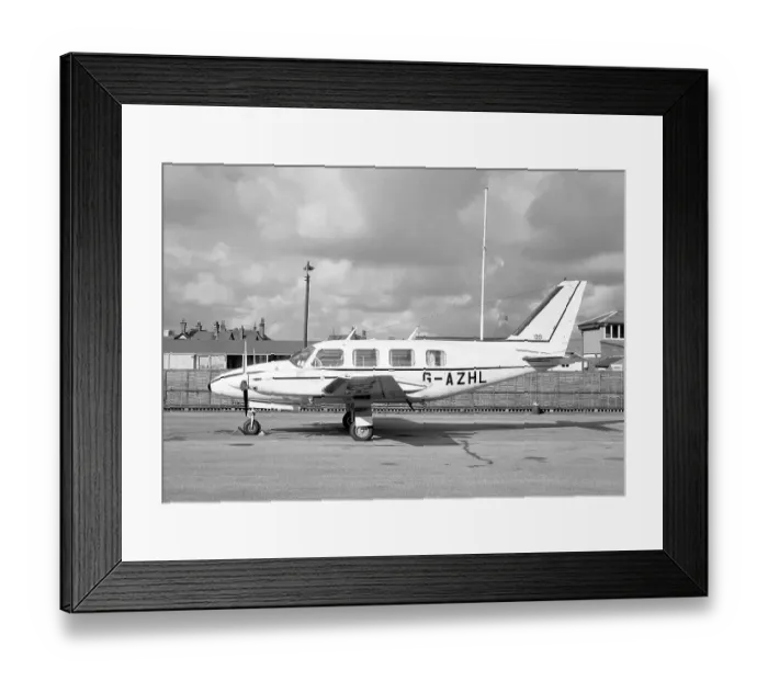 Framed Print : Piper PA-31 Navajo G-AZHL Framed Print : Piper PA-31 Navajo G-AZHL