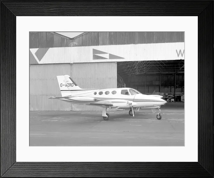 Framed Print : Cessna 401B G-AZRD Framed Print : Cessna 401B G-AZRD