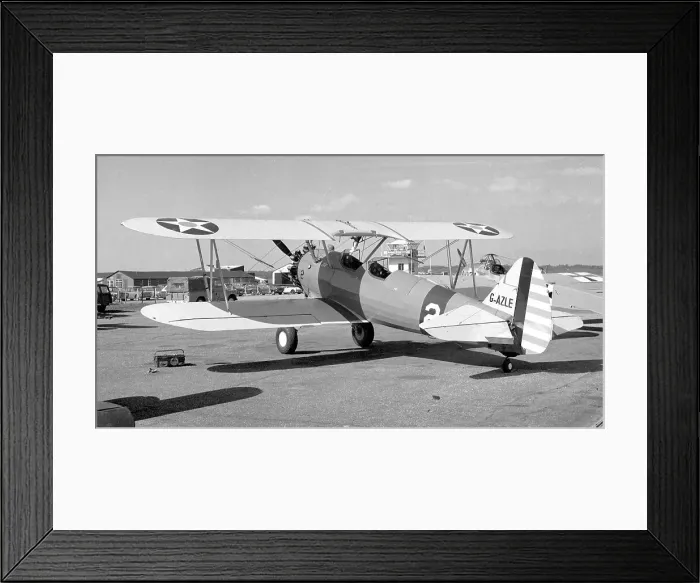 Framed Print : Boeing-Stearman N2S-5 Kaydet G-AZLE Framed Print : Boeing-Stearman N2S-5 Kaydet G-AZLE