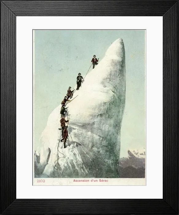 Framed Print : Climbing a Serac in the Alps Framed Print : Climbing a Serac in the Alps