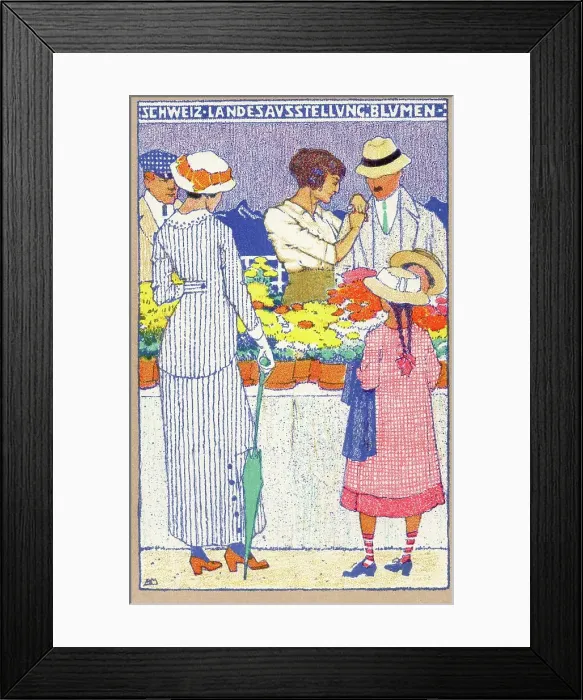 Framed Print : 1914 Swiss National Exhibition The Flower Stall Framed Print : 1914 Swiss National Exhibition The Flower Stall